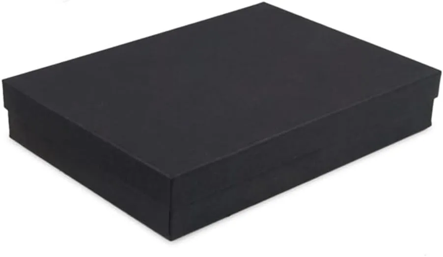 10 Pack Matte Black Color Paper Cotton Filled Jewelry Necklace Bracelets Watch gifts and Retail Boxes for Wedding, Anniversary, Engagement, Birthday and other occasions Size- 6" x 5" x 1 Inch