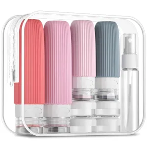 16 Pack Travel Bottles Set, TSA Approved Leak Proof Silicone Squeezable Containers for Toiletries, Refillable Travel Accessories for Conditioner, Shampoo, Lotion & Body Wash Accessories