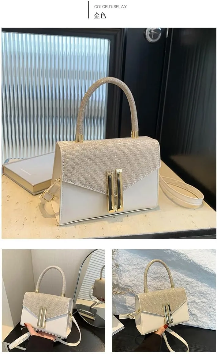 2024 New Women's Leather Satchel Handbag with Mini Crossbody Shoulder Strap Purse Women' Hand Bags Satchel Bag Handle Purses Designer Handbags for Women Clutch Purse Satchel (A)