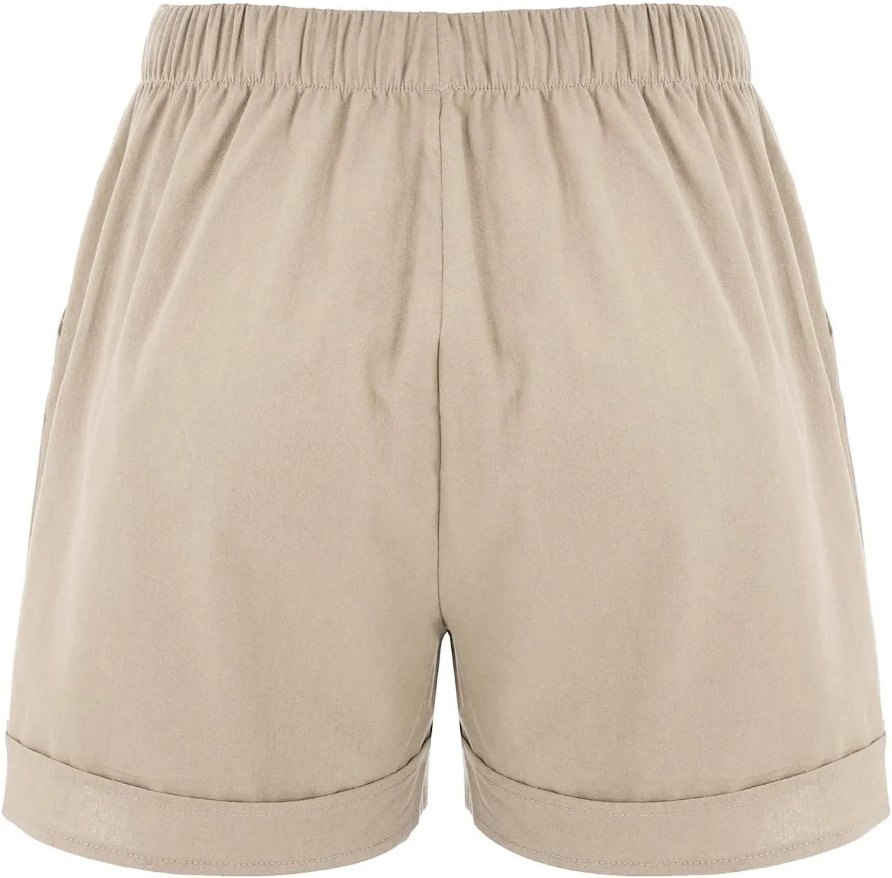 2024 Womens Linen Drawstring Shorts High Waisted Casual Loose Straight Leg Shorts Quick Dry Athletic Shorts with Pockets