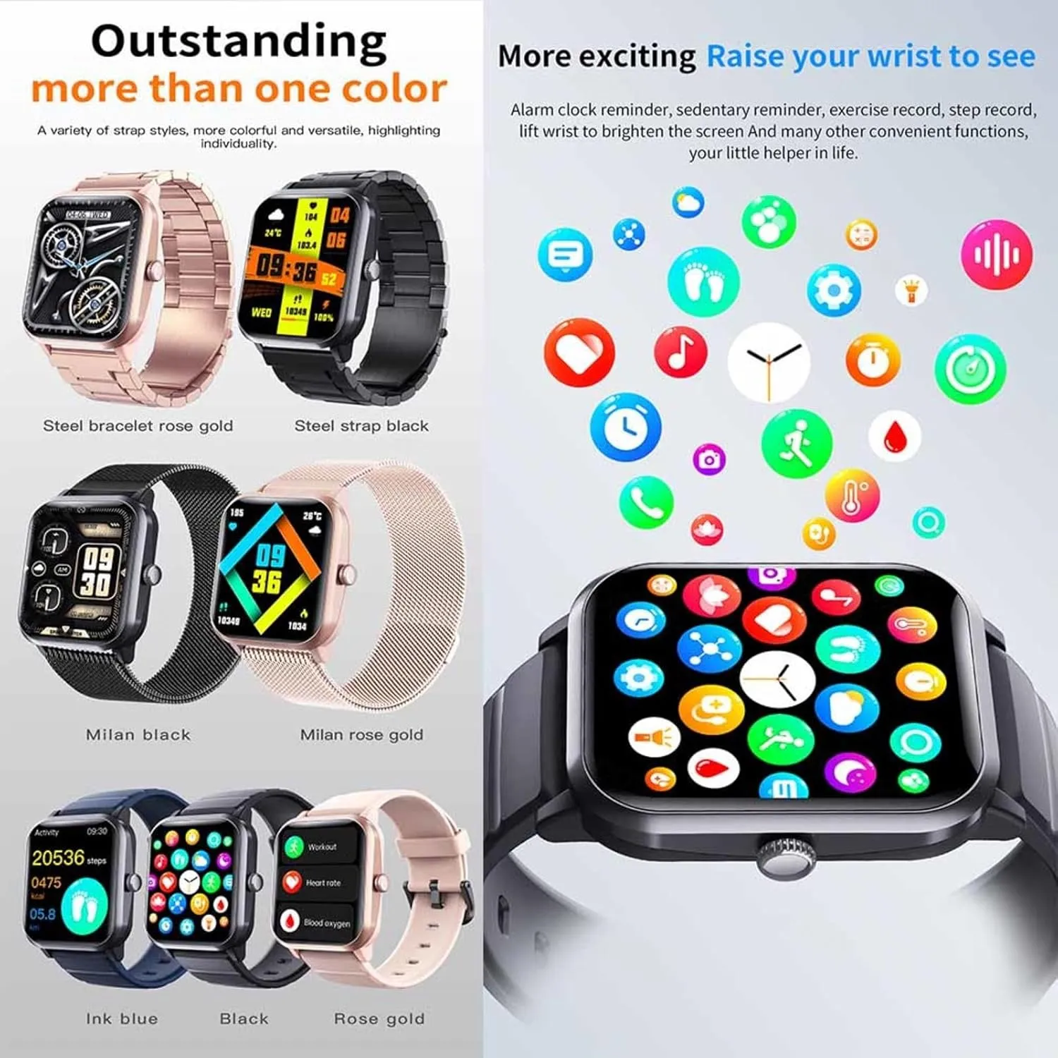 2025 Fitness Watches for Women - Watch That Monitors Bp 1.9" Fitness Watches for Men 50 Sports Modes Festive Gift F330606,BlackMilan
