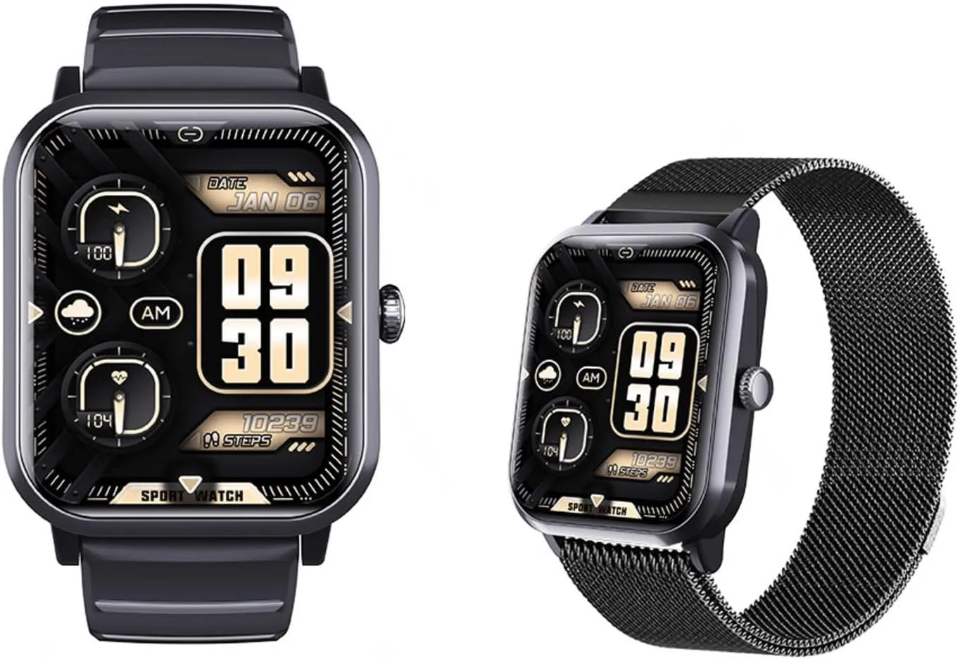 2025 Fitness Watches for Women - Watch That Monitors Bp 1.9" Fitness Watches for Men 50 Sports Modes Festive Gift F330606,BlackMilan