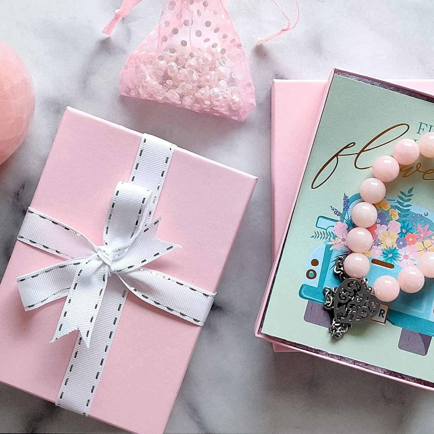 6 Pack Matte Pink Cotton Filled Paper Cardboard Jewelry box for Necklace, Watch, Bracelets, Pen, Pocket Watches, or Anklets for Wedding, Anniversary, Engagement, Birthdays Size- 8.1" x 2,2" x 1"