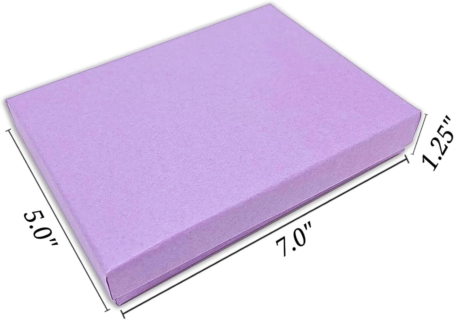 6 Pack Matte Purple Color Paper Cotton Filled Jewelry Set Necklace Bracelets Watch gifts and Retail Boxes for Wedding, Anniversary, Engagement, Birthday and other occasions Size- 7" x 5" x1.25"