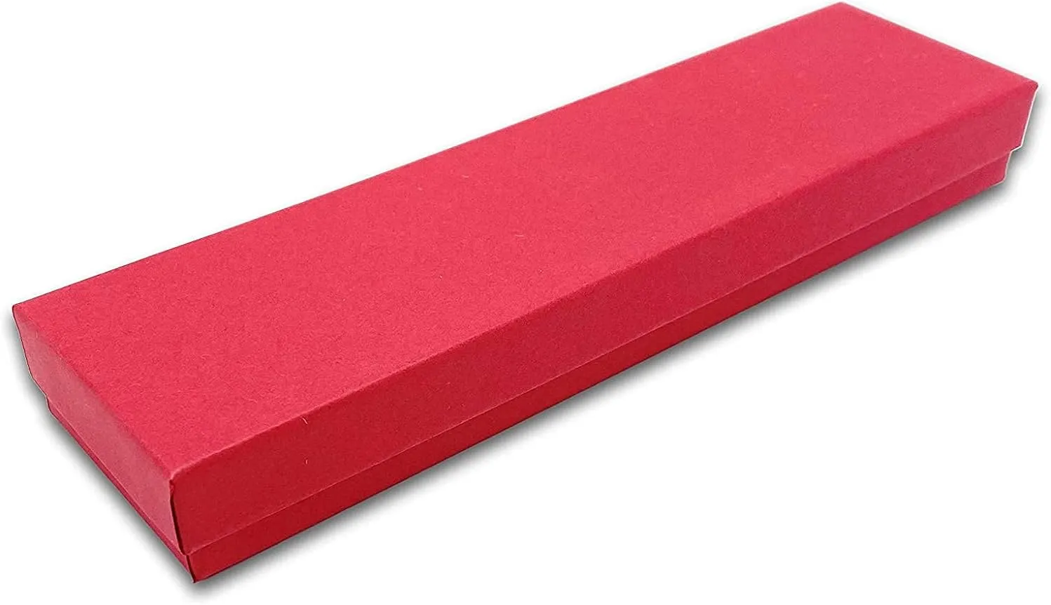 6 Pack Matte Red Cotton Filled Paper Cardboard Jewelry box for Necklace, Watch, Bracelets, Pen, Pocket Watches, or Anklets for Wedding, Anniversary, Engagement, Birthdays Size- 8.1" x 2,2" x 1"