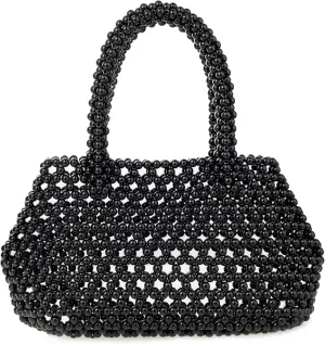 Acrylic Beaded Handbag Top-handle Clutch Evening Tote Bag for Wedding Party