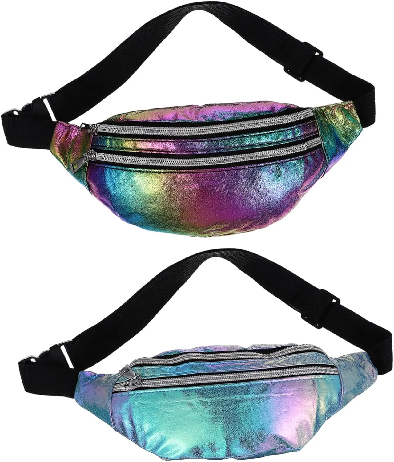 Adjustable Belt Waist Bag Fanny Pack for Men Women Phone Key Purse Coin Storage Zipper Pouch for Shopping Travel
