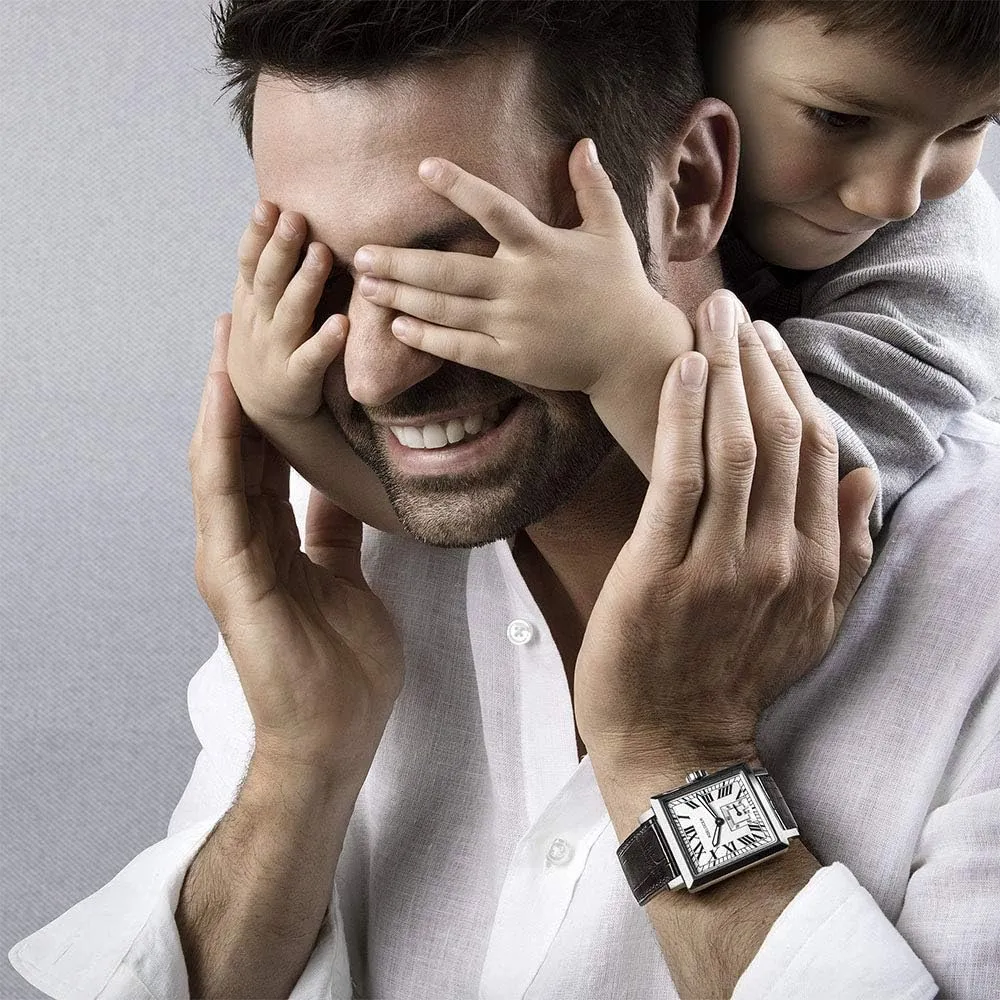 AGELOCER Mechanical Watch, Square Automatic Self Wind Men's Watch Calendar Luminous Retro Rome Dial Men's Wrist Watches