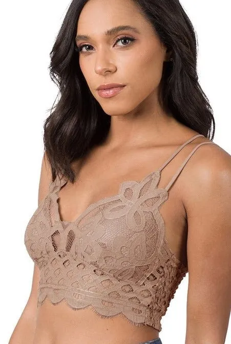 Anemone Isabelle Crocheted Lace Bralette