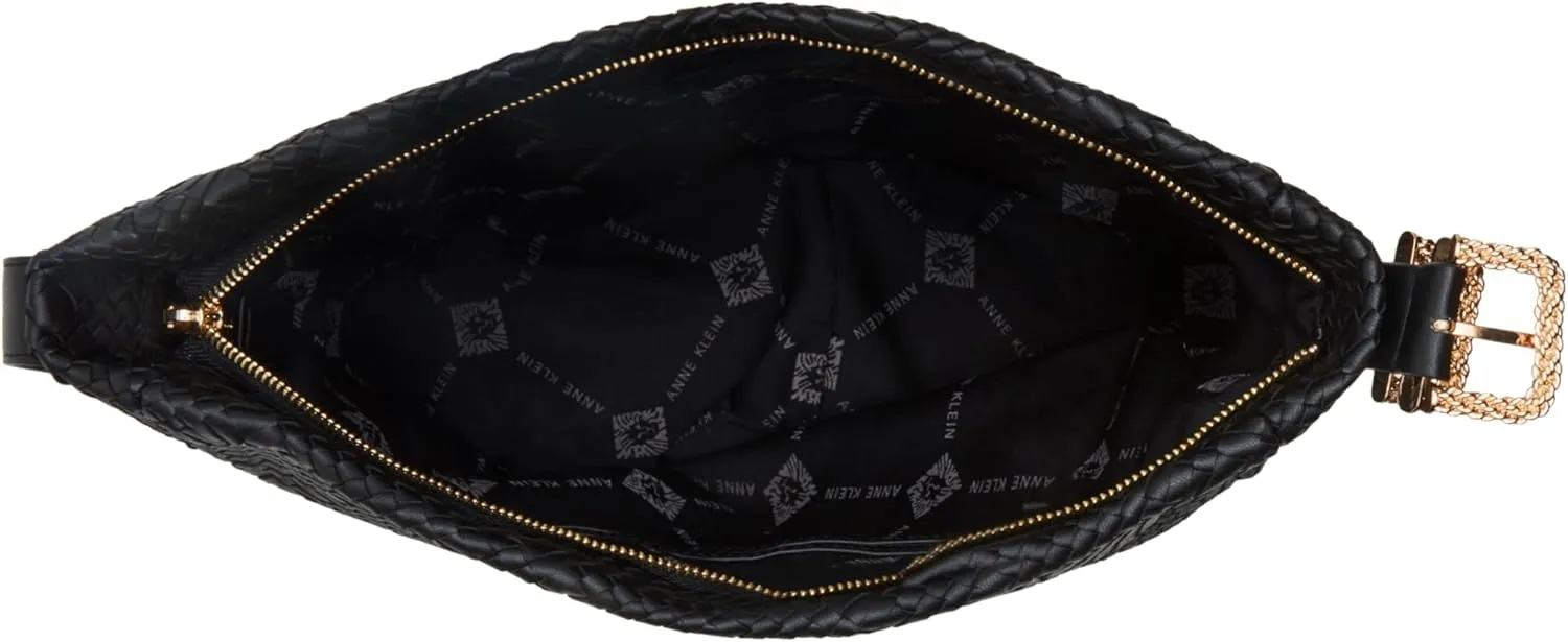 Anne Klein Woven Hobo with Detachable Pouch