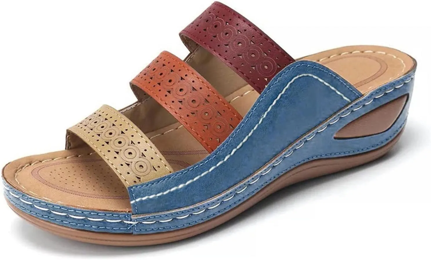 Arch Support Flats for Women Dressy Orthopedic Dress Shoes Comfortable Black Cute Brown Sandal Heels Wedge Summer Open Toe 2025 Ankle Strap Platform Casual Wedges White Low Heel Sandals