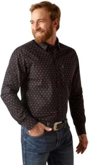 Ariat Men's Merrick Stretch Modern Fit Shirt - Black, XX-Large