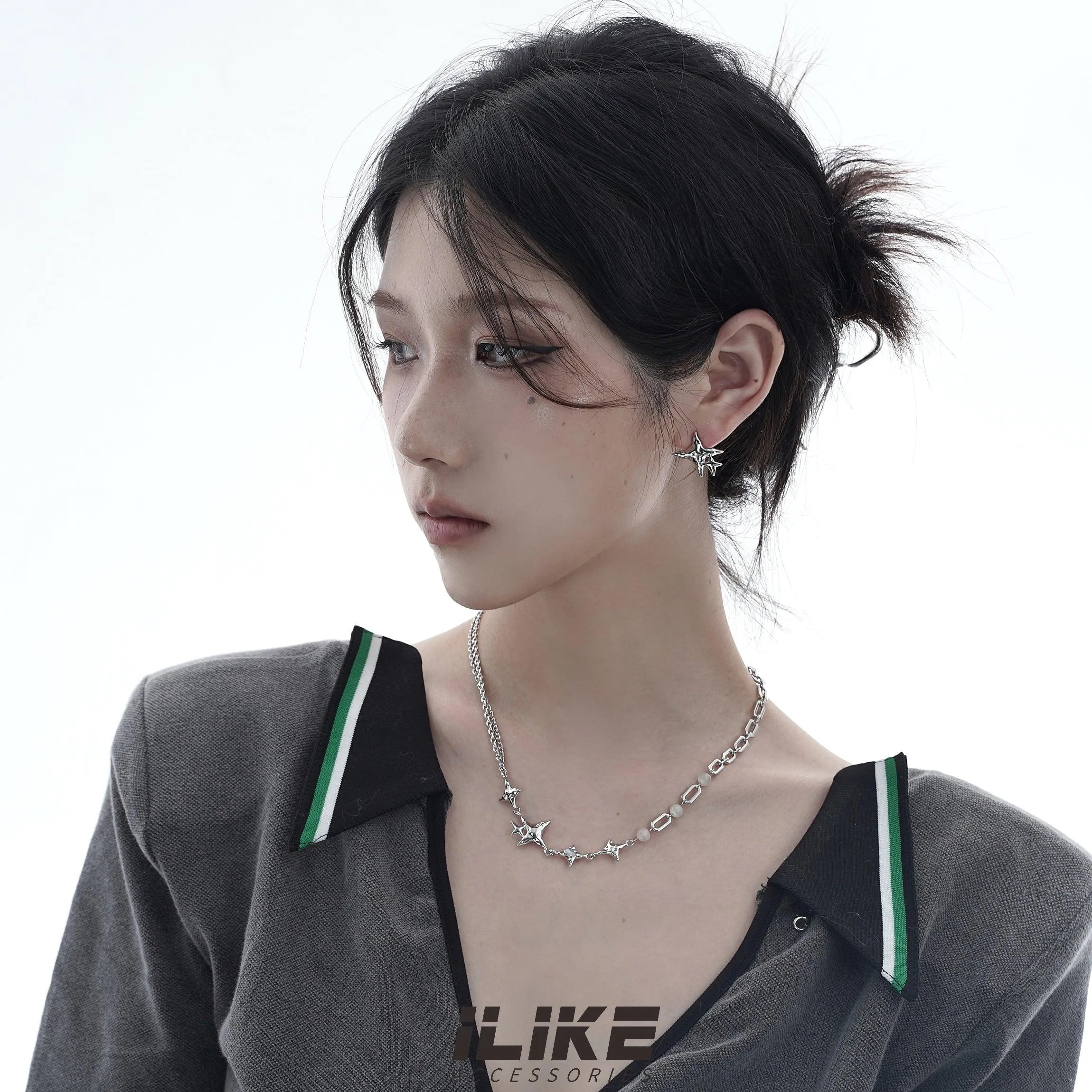 Asymmetrical Niche Design Senior Earring Female