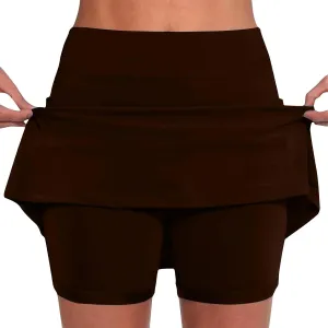 Athletic Skorts for Women Solid Casual High Waisted Tennis Skirts Cute Workout Yoga Skater Hiking A Line Mini Skirt