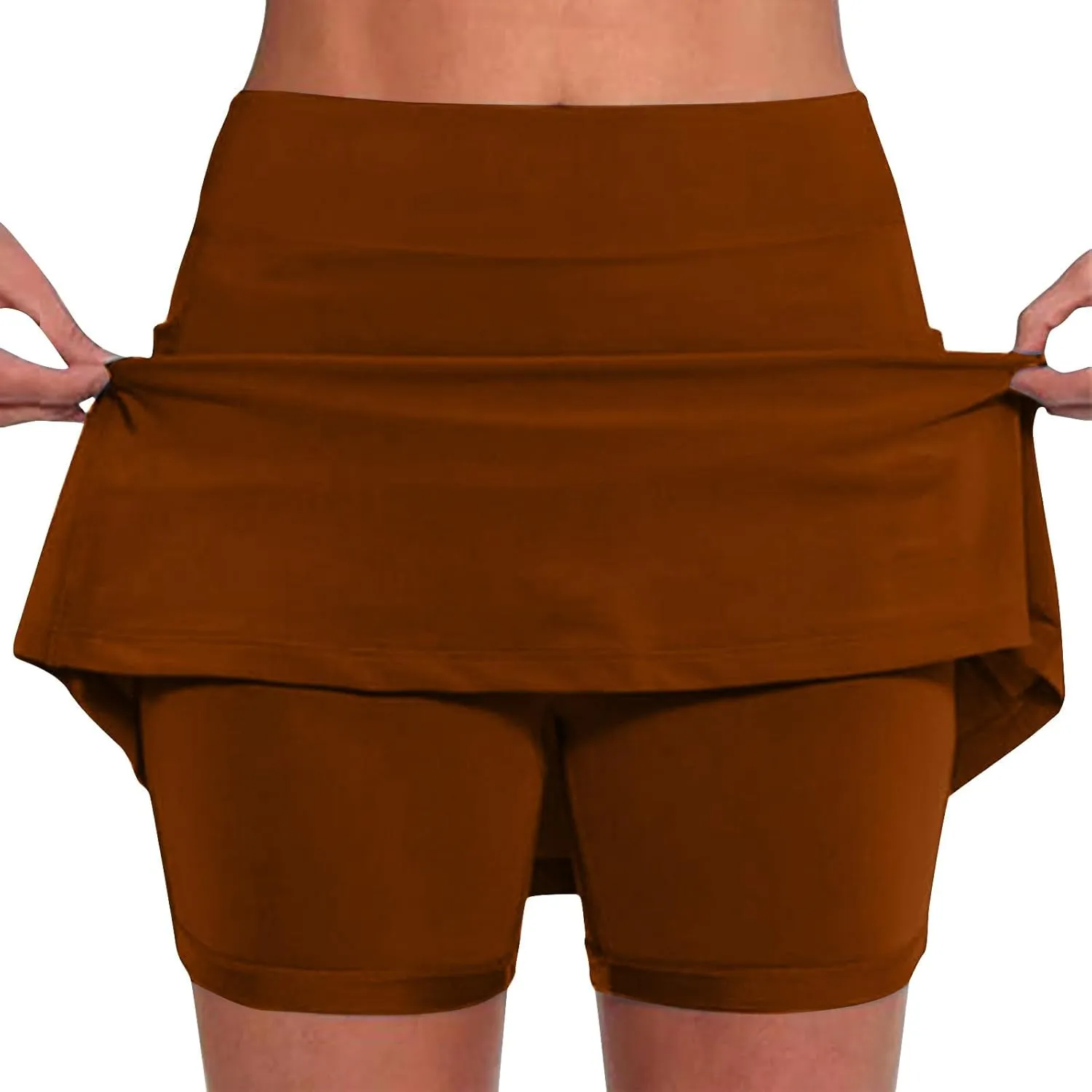Athletic Skorts for Women Solid Casual High Waisted Tennis Skirts Cute Workout Yoga Skater Hiking A Line Mini Skirt