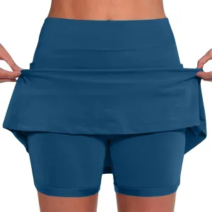 Athletic Skorts for Women Solid Casual High Waisted Tennis Skirts Cute Workout Yoga Skater Hiking A Line Mini Skirt