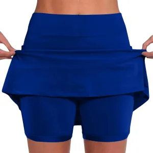 Athletic Skorts for Women Solid Casual High Waisted Tennis Skirts Cute Workout Yoga Skater Hiking A Line Mini Skirt