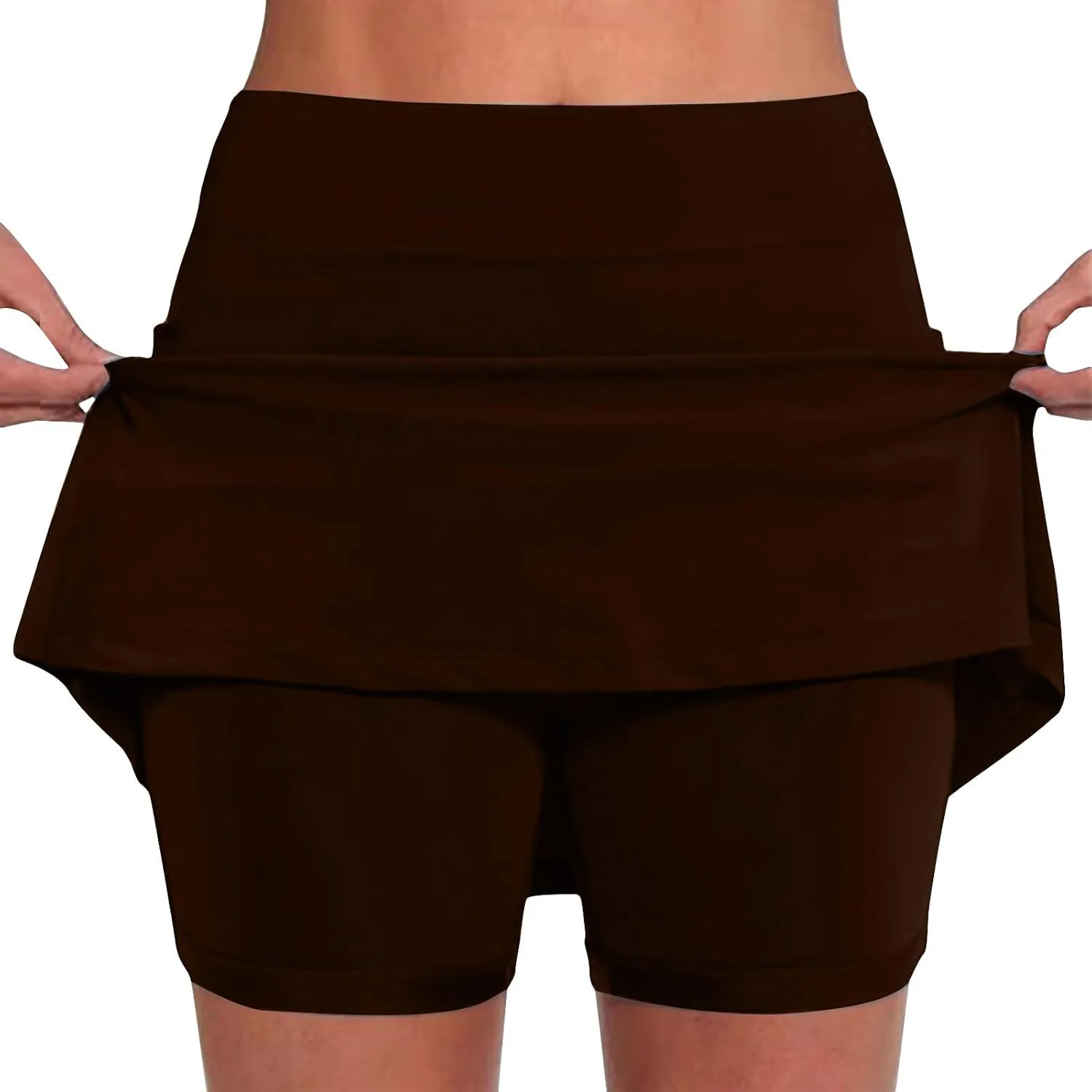 Athletic Skorts for Women Solid Casual High Waisted Tennis Skirts Cute Workout Yoga Skater Hiking A Line Mini Skirt