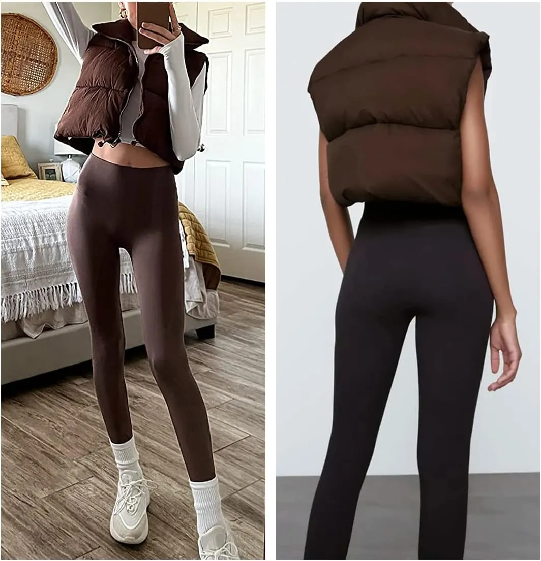 Athlisan Womens Cropped Puffer Vest Zip Up Stand Collar Sleeveless Padded Crop Vests