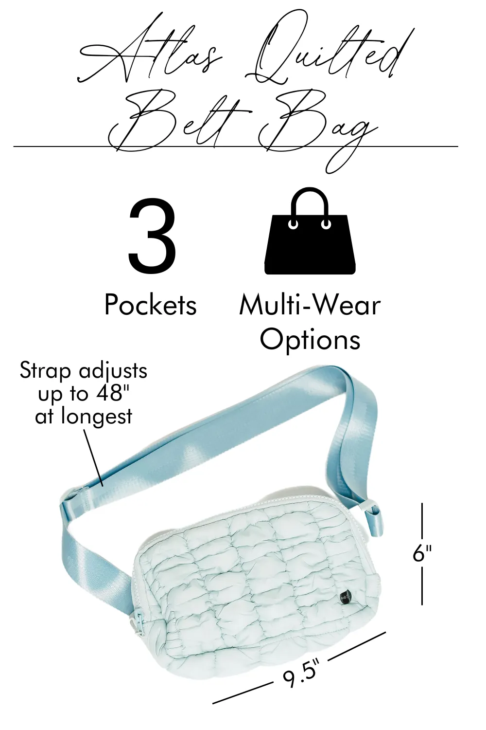 Atlas Quilted Belt Bag by modern chic