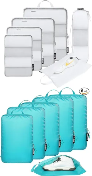 BAGAIL 12 Set Ultralight Compression Packing Cubes Travel Accessories
