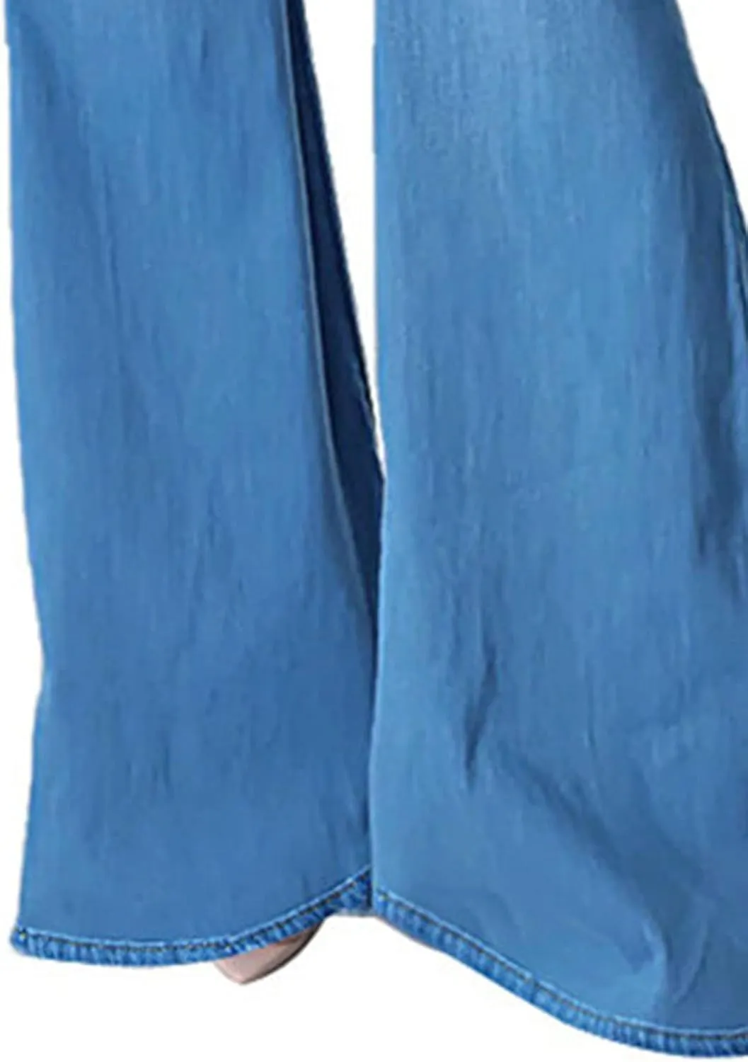 Bell Bottom Jeans for Women Ripped High Waisted Flared Denim Pants Classic Hole Retro Skinny Jean Trousers