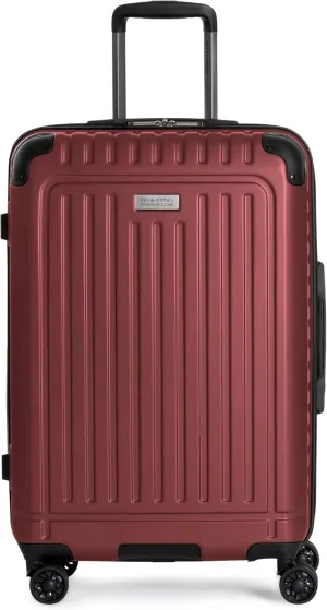 Ben Sherman Sunderland Spinner Travel Upright Luggage, British Red, 24-Inch Checked