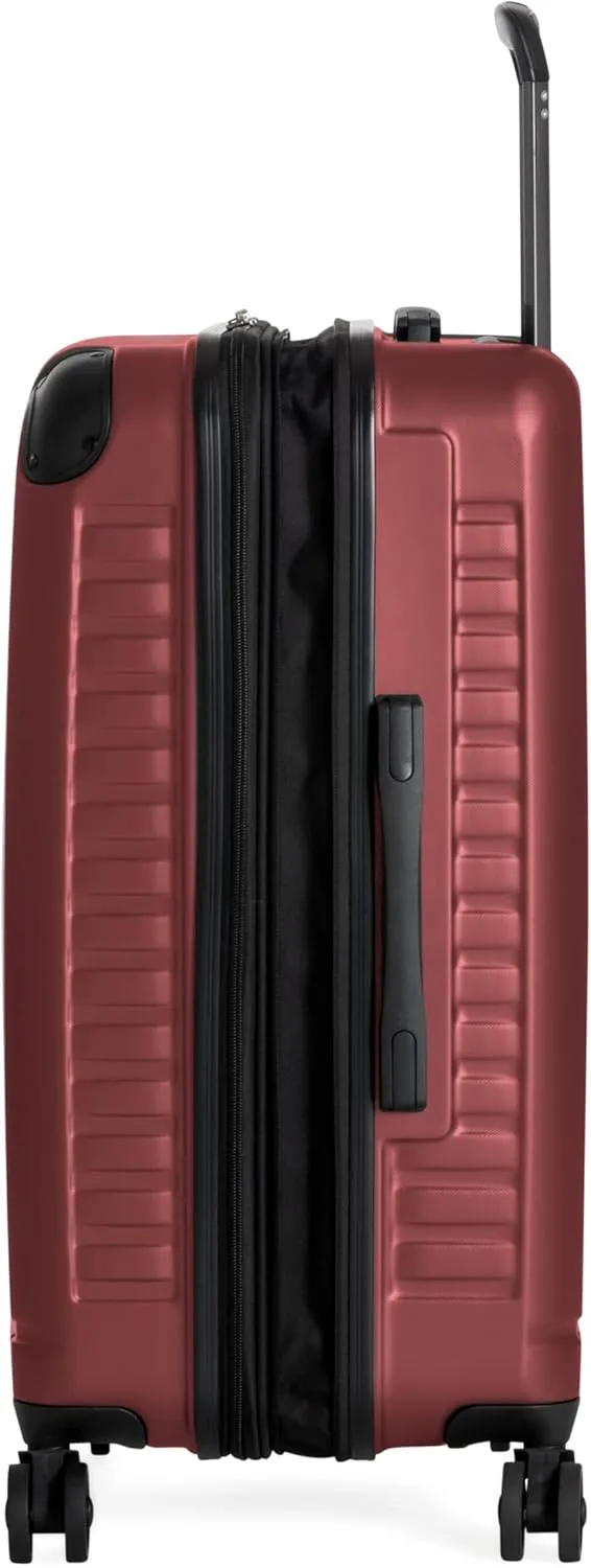 Ben Sherman Sunderland Spinner Travel Upright Luggage, British Red, 24-Inch Checked