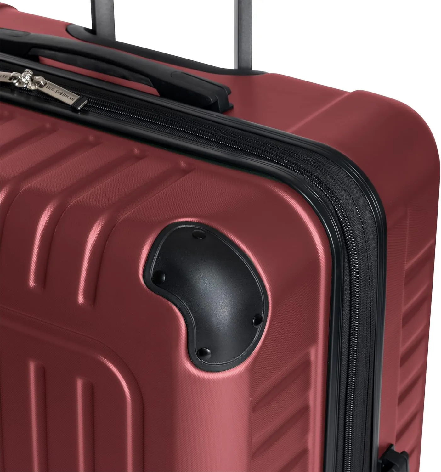 Ben Sherman Sunderland Spinner Travel Upright Luggage, British Red, 24-Inch Checked