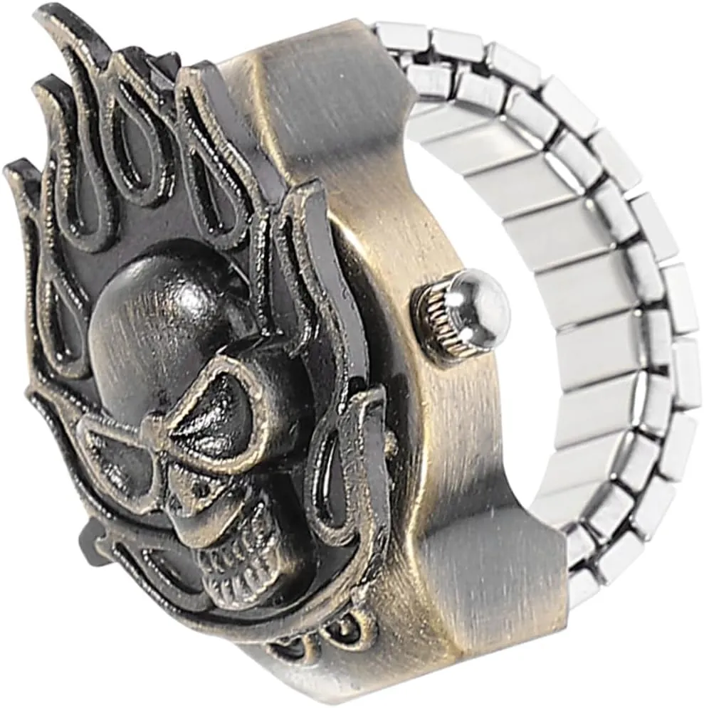 BESPORTBLE Flexible Retro Ring Watch for Men Creative Finger Jewelry Fit for Thumb Index Finger Material Stylish and Practical Design