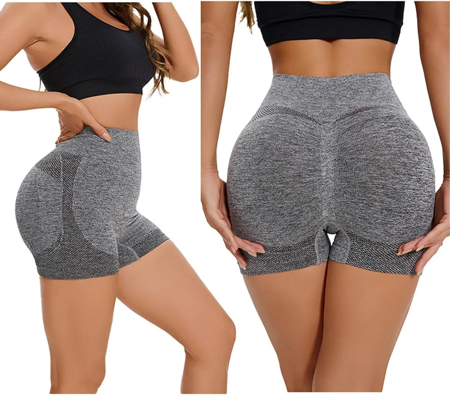 Biker Shorts Women Women Butt Lifting Shorts Pockets High Waisted Biker Anti Cellulite Up Workout Gym Shorts Scrunch