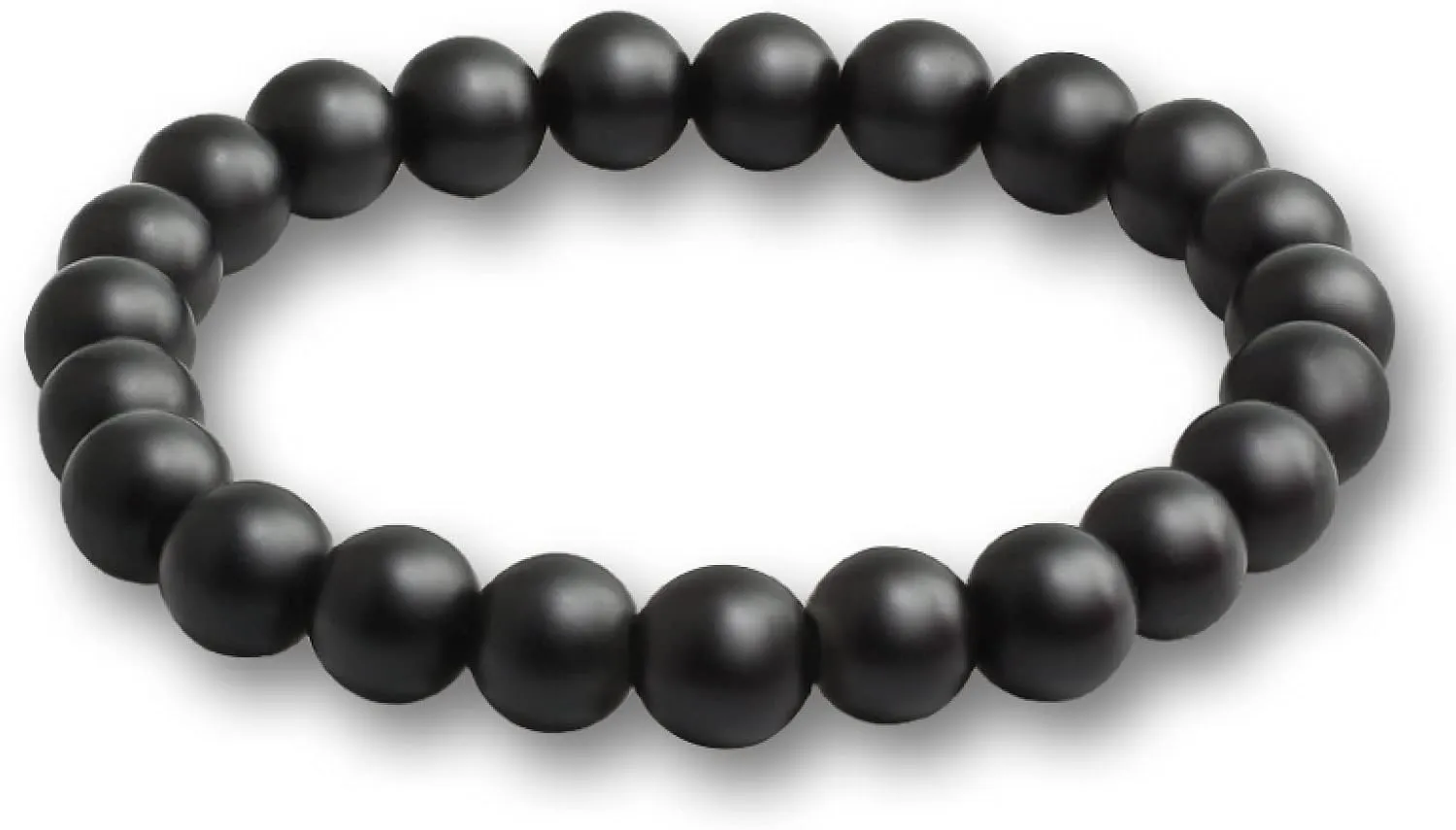 Black Matte Beads Bracelets 8mm Natural Stone Elastic Bracelet Women Men Strand Jewelry Pulseras,All Matte Black
