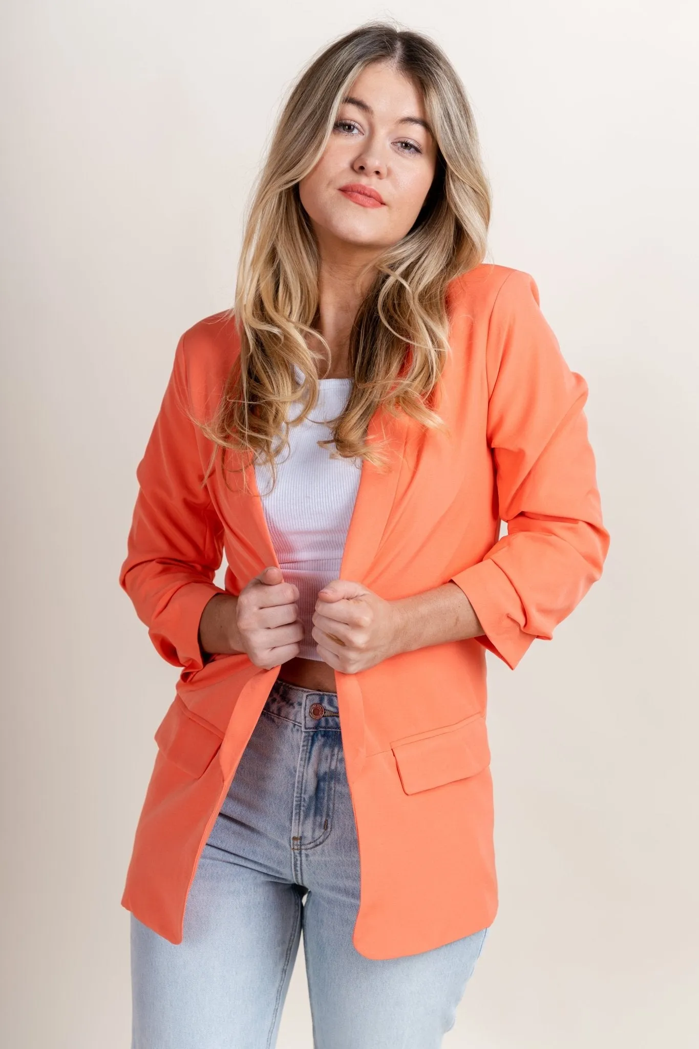 Boyfriend blazer coral