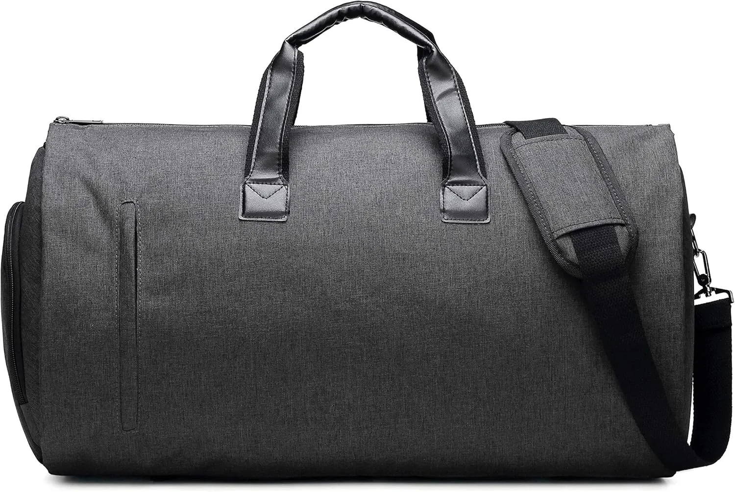 Business Travel Duffle Bag Garment Bags Oversized Flight Bag Weekender Travel Suit Bag 55L Super Capacity Travel Bag (Grey), Black