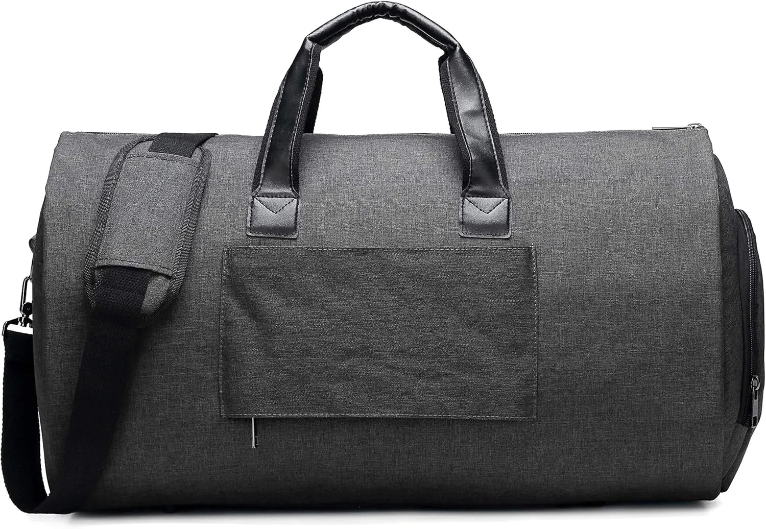 Business Travel Duffle Bag Garment Bags Oversized Flight Bag Weekender Travel Suit Bag 55L Super Capacity Travel Bag (Grey), Black