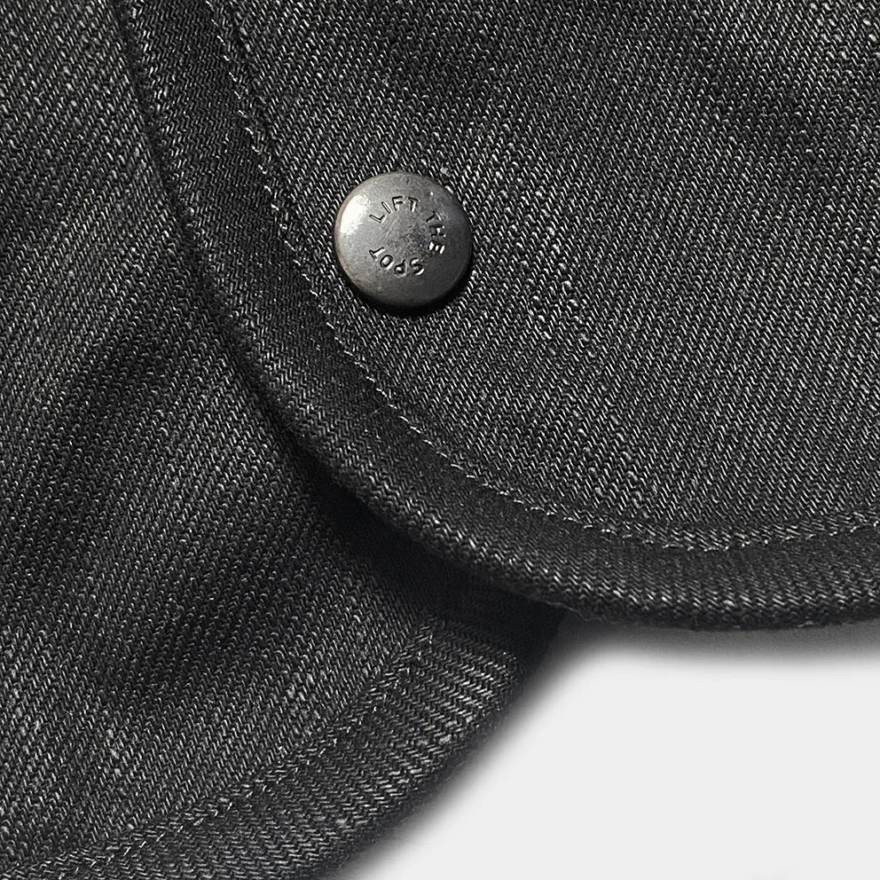 BZEN M.3203 SILAS-BB REGULAR FIT ROUND NECK BLACK OVER BLACK SLEVEDGE VEST-13.8OZ-RAW