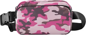 Camo Pink Camouflage Women Fanny Packs Hip Pack Belt Pouch Waterproof Neon Crossbody Waist Pack