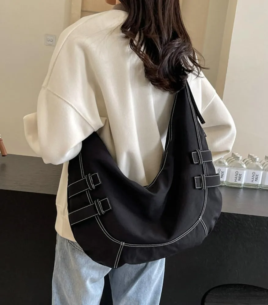 Canvas Crossbody Bag for Women Large Shoulder Tote Handbags Work Handbag Casual Hobo Purse