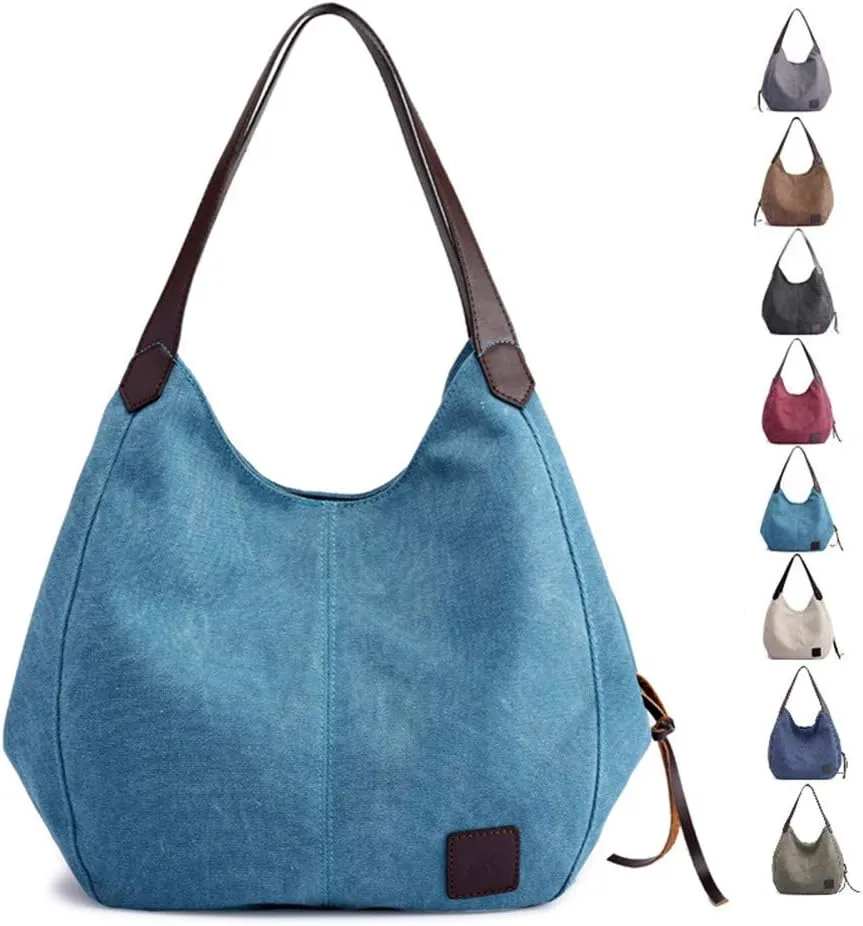 Canvas Hobo Bag Tote Handbag Shopping Shoulder Bag