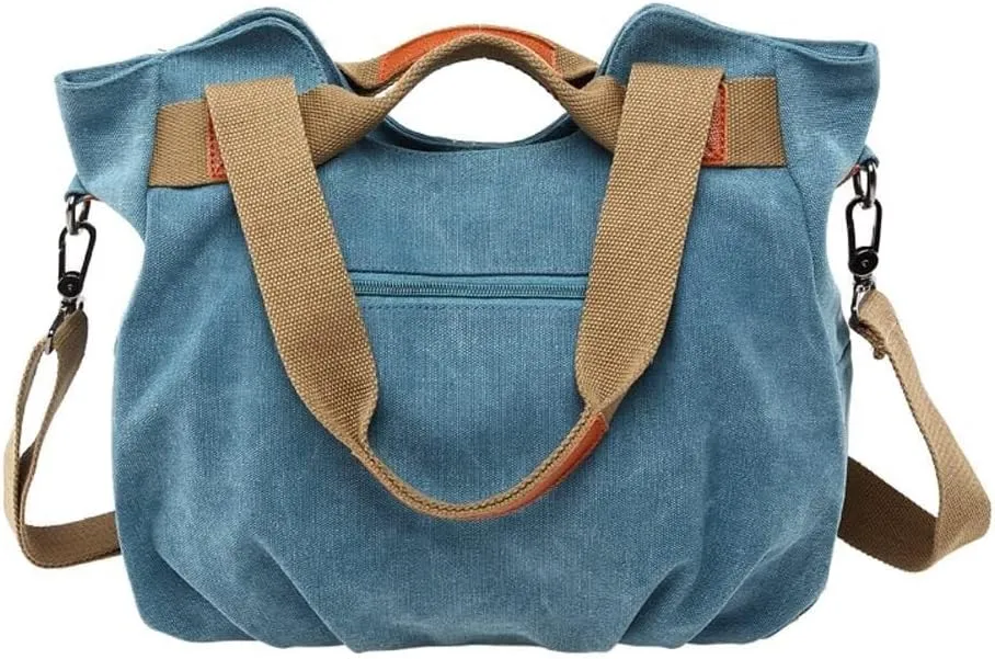 Canvas Hobo Shoulder Purse Retro Large Capacity Handbags Tote Handbag for Women