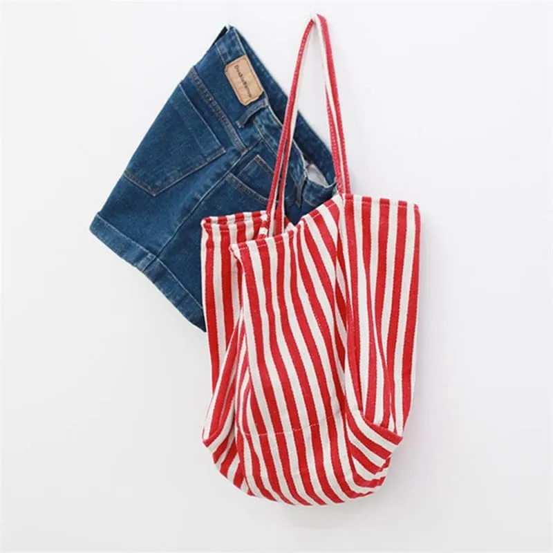 Canvas Shoulder Purse Casual Tote Bag Hobo Women Foldable Shoulder Handbag for Beach Picnic Vacation Shopping Red