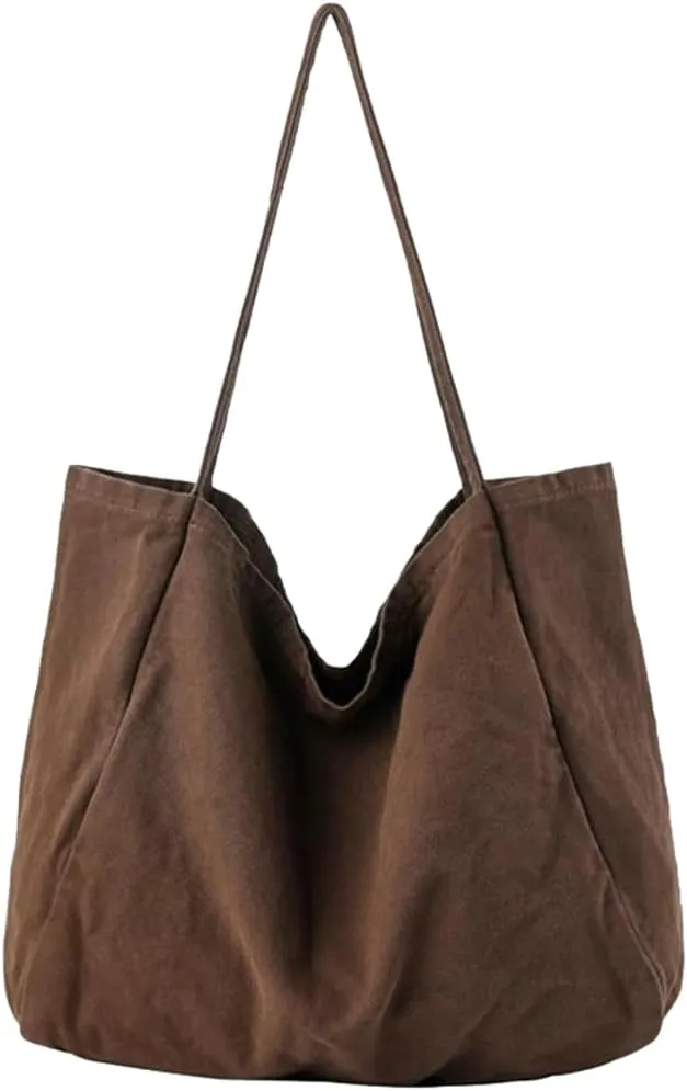 Canvas Tote Bag for Women Large Hobo Shoulder Bag Underarm Tote Handbags Purse Casual Message Bag for Work Travel 2025