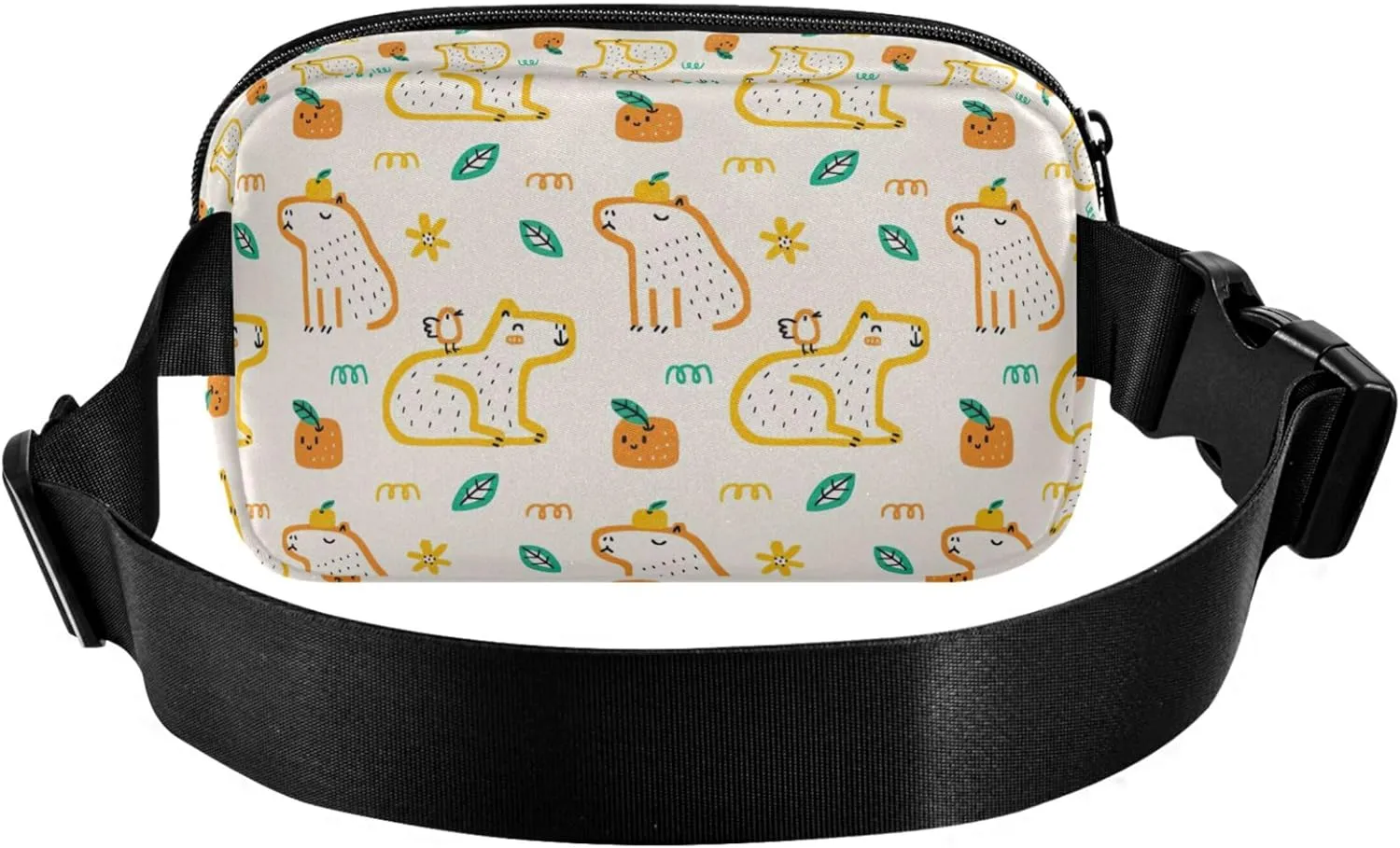 Capybara Cartoon Animals Fanny Packs for Women Hiking Belt Bags Hip Pack Waterproof Crossbody Waist Pack