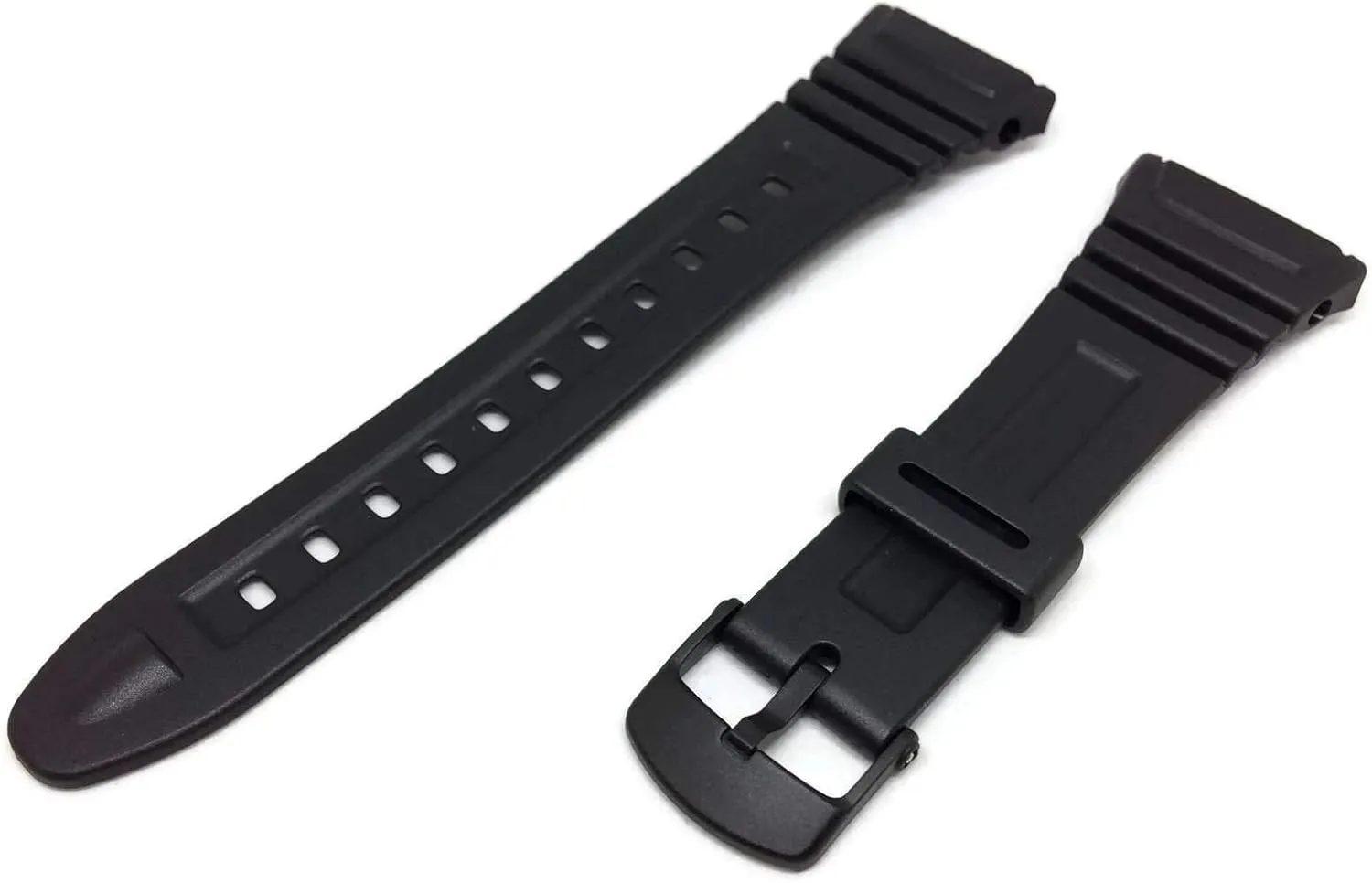 Casio 10076822, Belt watch, resin, Black, Black, Minimalist