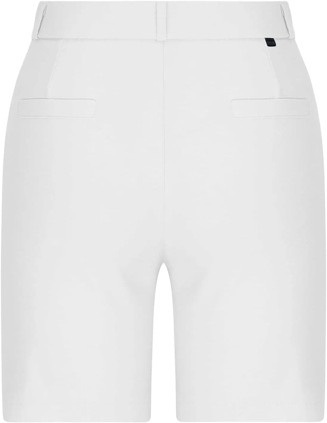 Chino Shorts for Women Comfy Casual Slim Fit Pull On Knee Length Shorts Solid Lounge Bermuda Shorts with Pockets