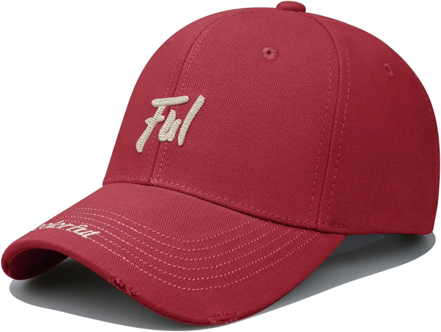 CLAPE Structured Baseball Cap Distressed Cotton Dad Hat Vintage Trucker Hat Curved Brim Snapback Hat Embroidery Ball Caps