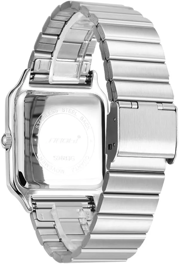 Classic Square Watches for Men with Roman Numerals Casual Watch