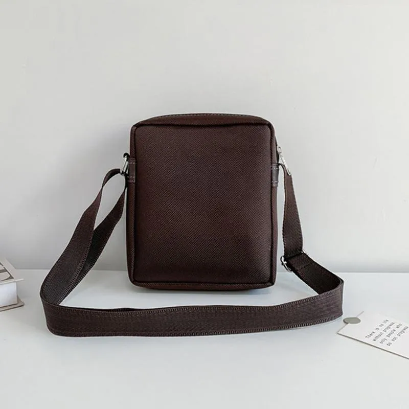 Compact Black Oxford Shoulder Crossbody Backpack With Single Strap For Men