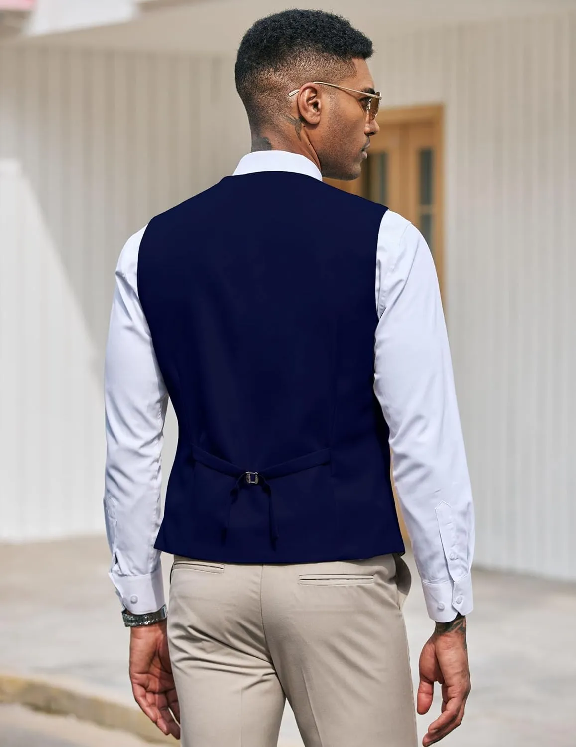 COOFANDY Men's Suit Vest Slim Fit Formal Dress Waistcoat Casual Business Vests for Suit or Tuxedo