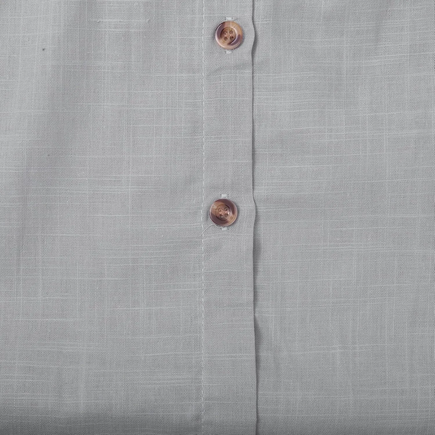 Cotton Linen Shirts for Women 3/4 Sleeve Button V Neck Blouses Summer Beach Holiday Gauze Loose Tunic Casual Y2k Tops